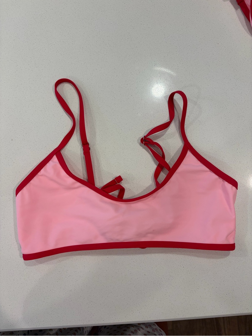 SEAMOLLY CONTRAST BINDING BOWKNOT TANK STYLE CHEEKY BIKINI SET
